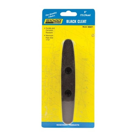 Seachoice 30821 6 in. Plastic Black Cleat 8090987